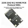Карта-адаптер интерфейсов Mini PCIe WiFi для NVMe M.2 SSD 2230 2242