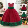 Girls Party Dress Kids Tulle Gown Christmas Piano Performance Formal Occasion
