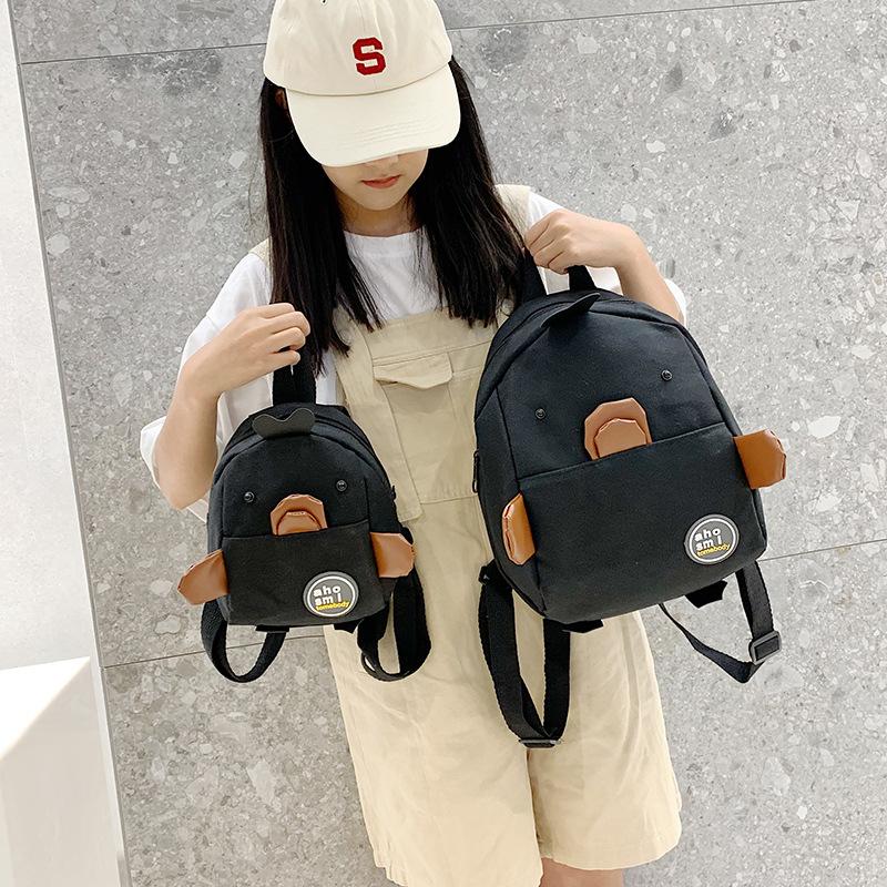 2024 новый холщовый рюкзак Douyin тот же родитель-ребенок милый маленький желтый утенок мультяшный рюкзак