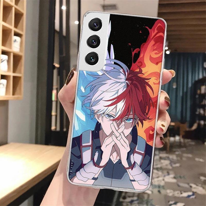 Todoroki Shoto MHA My Hero Soft Phone Case For Samsung Galaxy S24 S25 S23 S22 Ultra S21 Plus S20 FE S10 + S10E S25Ultra Pattern