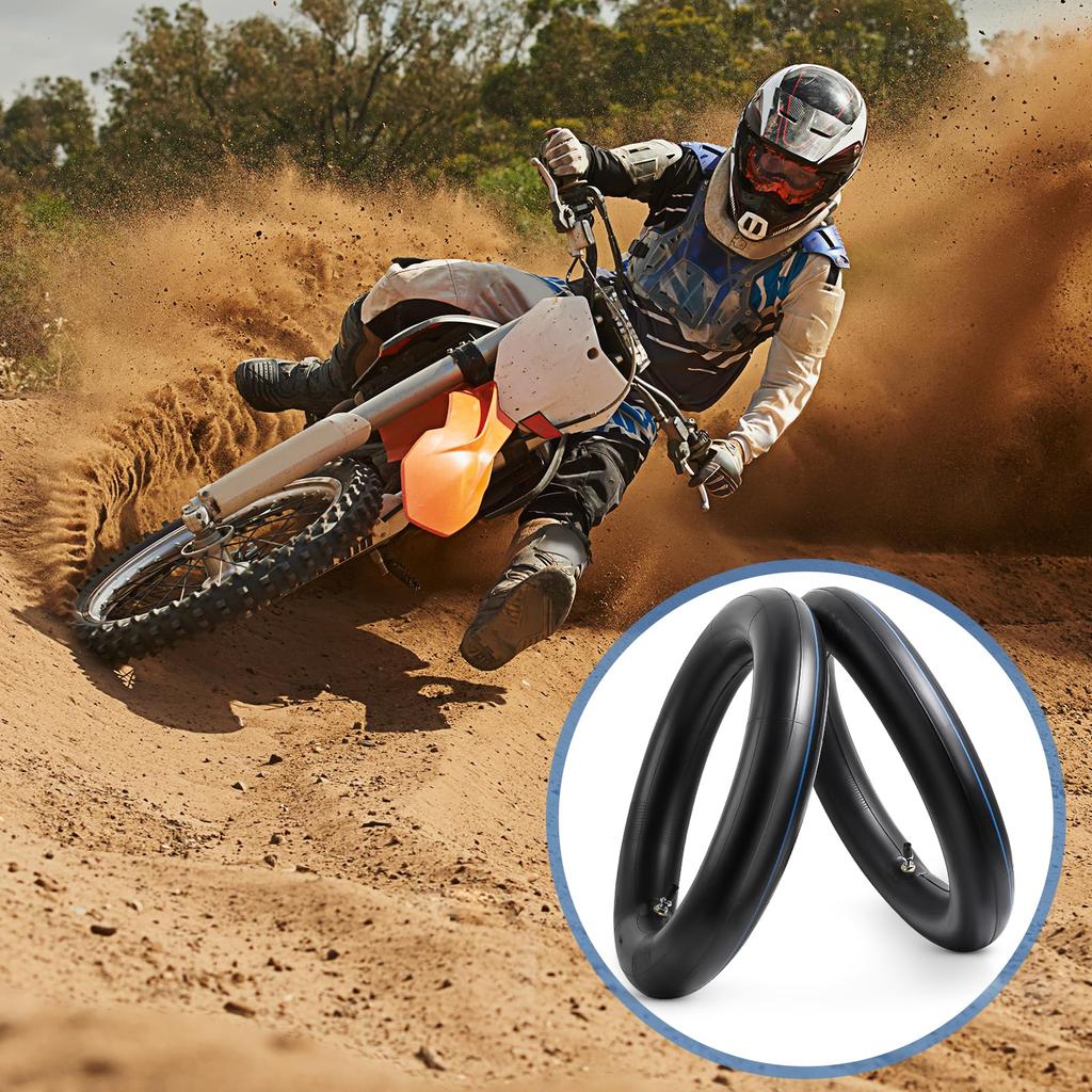 PaoWin Tubes Tubes with TR4 Motorcycle Motorcycle Tire Motorcycle Tire Moped Tubes Two-Pack 2.50-17 Heavy-Duty (1x) + 3.00-14 Heavy-Duty (1x),