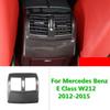For Mercedes Benz E Class W212 2012-2015 ABS Carbon Fiber Car Rear Armrest Box Air Condition AC Vent Cover Trim