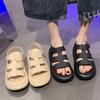Fashion Versatile Outer Wear Sandals Women's Roman Sandals Home Non-slip Wear-resistant Flat Cool Slippers 2025 Summer and Autumn New