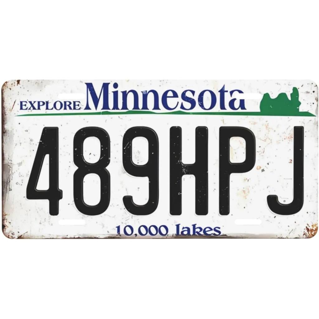 License Plate USA Retro Car Metal License Plate Novelty Wall Decoration Auto License Plate Signs Front Cover Garage Cafe Pub Bar