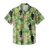 Гавайская рубашка для мужчин, мужские винтажные рубашки для боулинга на пуговицах, летняя пляжная рубашка с коротким рукавом