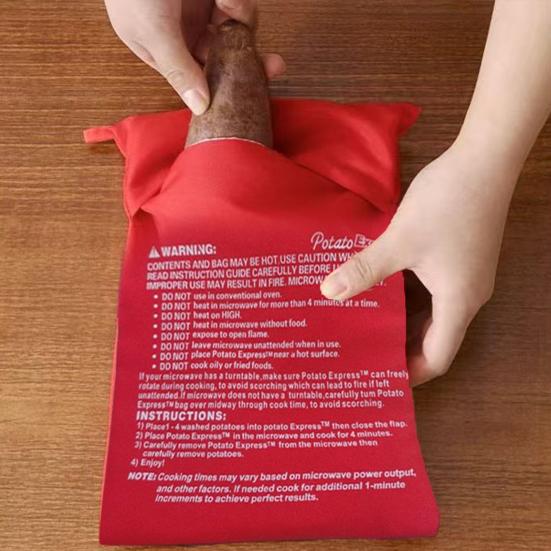 1/2/3/4/5Pcs Microwave Roasted Potato Bag Sustainable Reusable Fluffy Potato Maker Corn Cooking Pouch