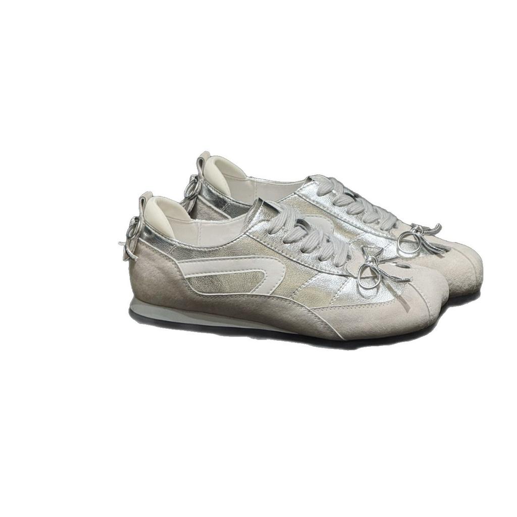 Niche apple head German training shoes women's ins tide 2025 summer new retro design sense color matching casual sports shoes