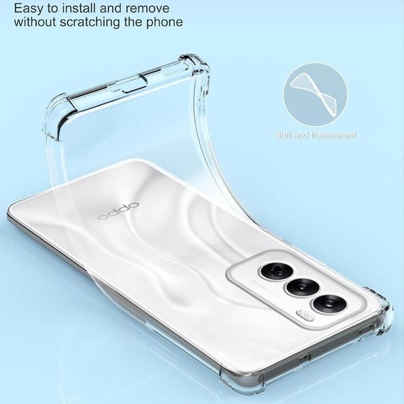 Four-Corners Shockproof TPU Case for OPPO Reno 12 Pro 5G Protective Cover Clear Capa Fundas Coque