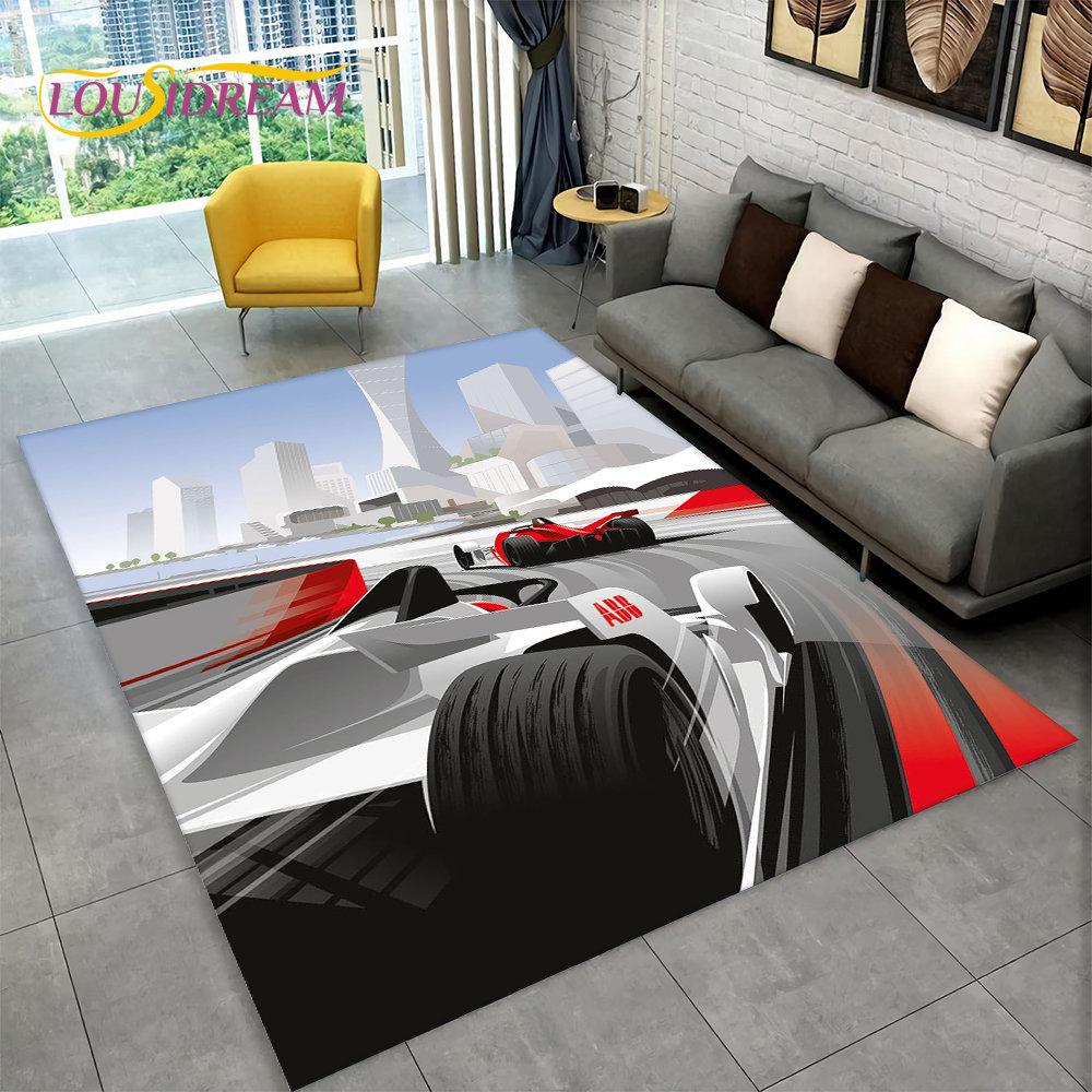 3D коврик для гоночного автомобиля, большой ковер для дома, гостиной, спальни, дивана, коврика, декор, детский кухонный нескользящий коврик для пола