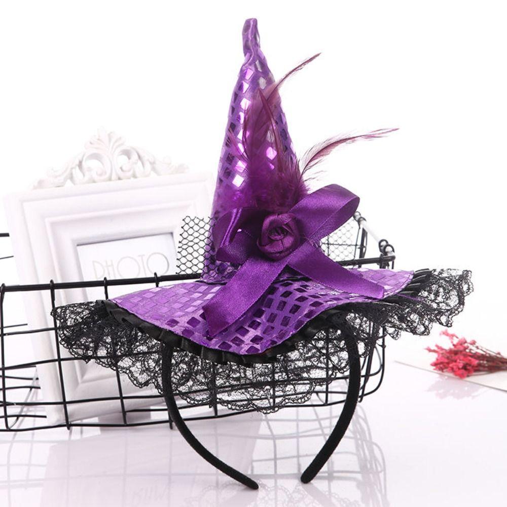 Cartoon Witch Hat Party Decorations Headband Fashion Hair Hoop Halloween