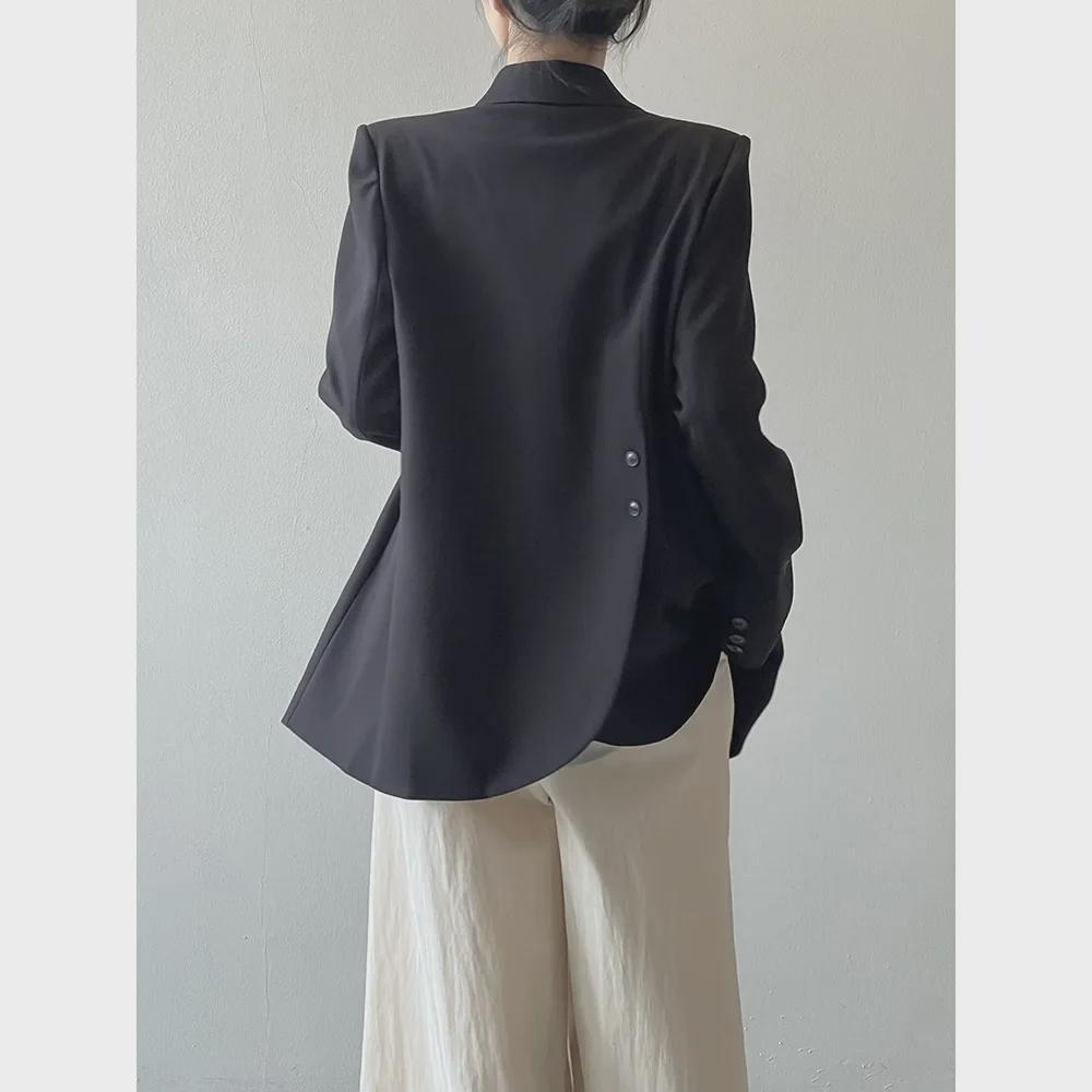 Женский пиджак Yanshuang High-End Spring с нестандартным разрезом сзади