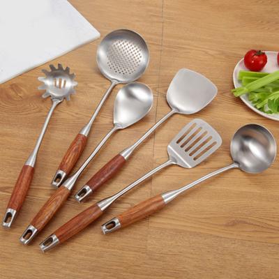 Кухонная утварь Антипригарная Нескользящая 304 Нержавеющая сталь Пищевая Лопатка с прорезями Суп