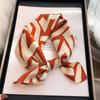 Versatile Orange Silk Small Square Scarf 70x70cm