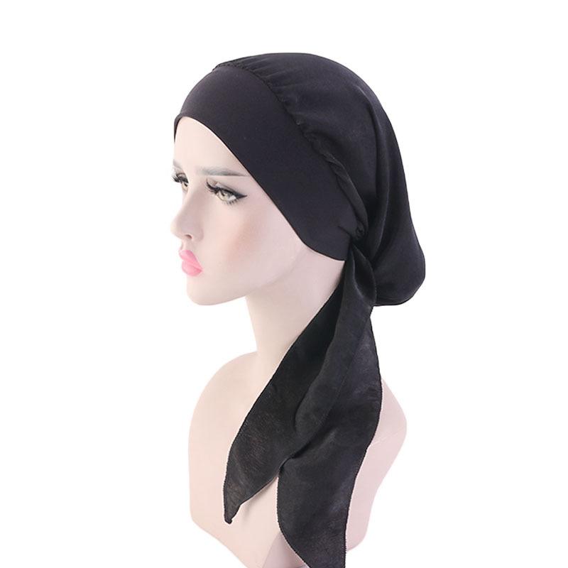 Women Cancer Head Scarf Chemo Hair Loss Hat Turban Pre-Tied Headwear Bandana