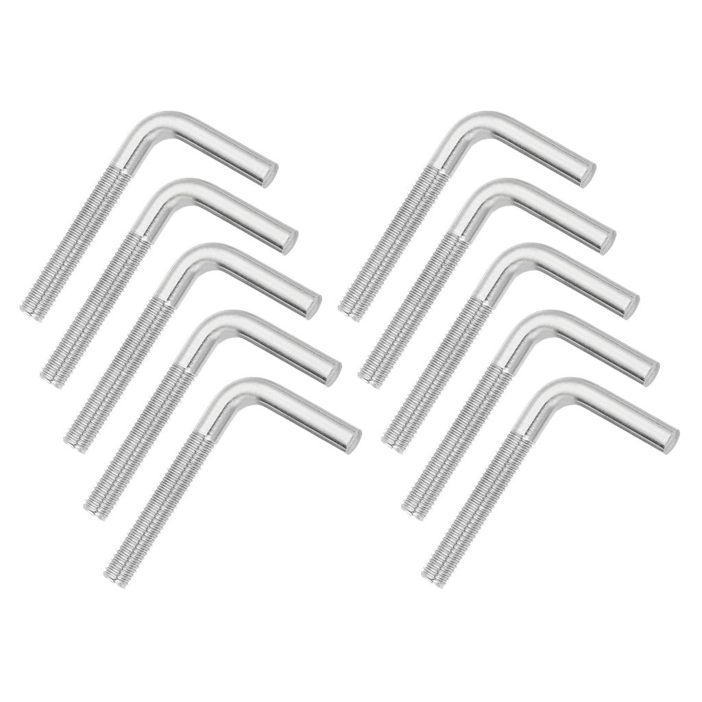uxcell 10 шт. Анкерные болты с прямым углом 9 градусов M8 x 60 мм Нержавеющая сталь 304