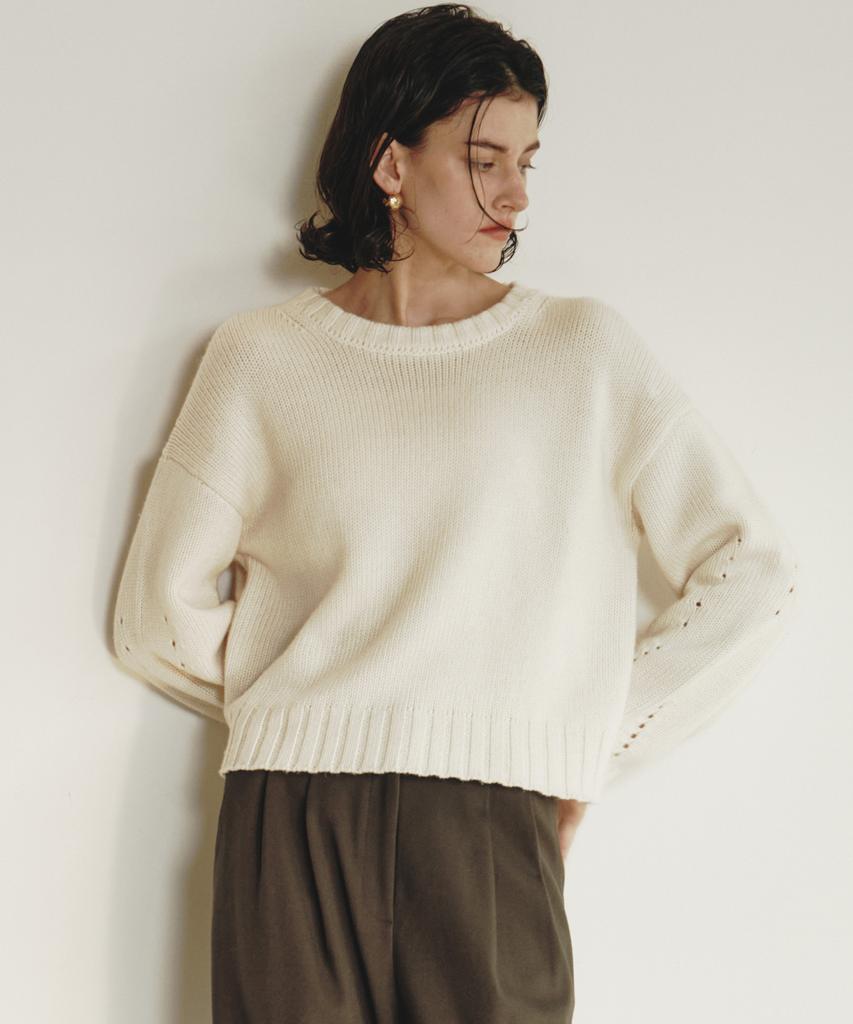ZEROSTREET [2 Colors] Le Zero Cashmere Round Neck Sweater