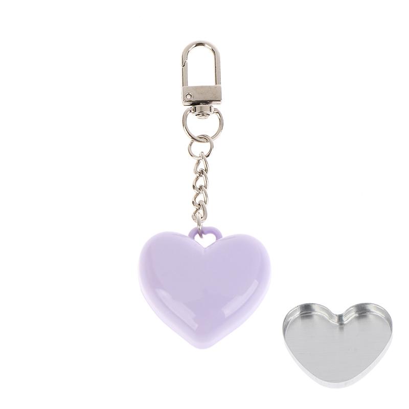 1pcs Case Container Mini Empty Aluminum Pan Key Chain Lipstick Packaging and Heart Shape Blush Powder Box Eye Shadow With