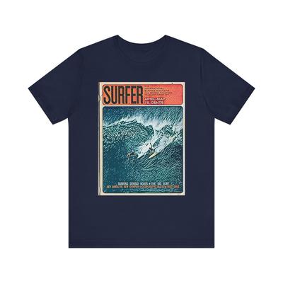 Футболка с коротким рукавом Surfer Mag Retro Art Графический принт Круглый вырез Унисекс Подарок