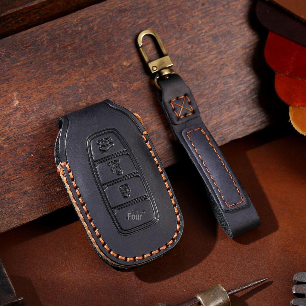 Leather Car Key Cover for Hyundai Fiesta - Cross-Border Hot-Selling Accessory