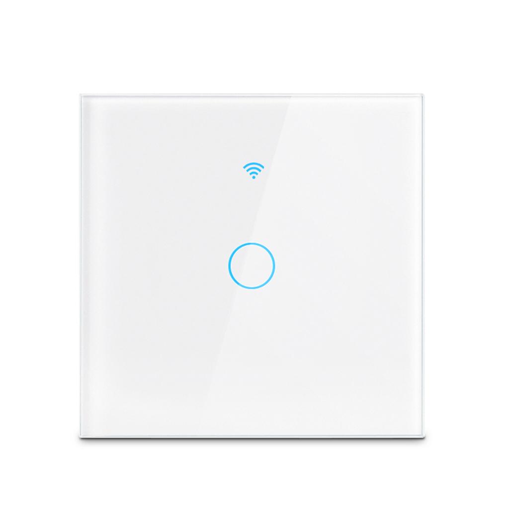 ЕС 220 В Tuya умный дом Wi-Fi сенсорный переключатель 1 2 3 Gang стеклянная панель настенные переключатели света Поддержка Alexa Google Home без нейтрального провода