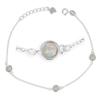 [R1938] - Silver Bracelet 'Goddess Opal' Silver White (rhodium) - 5 Mm