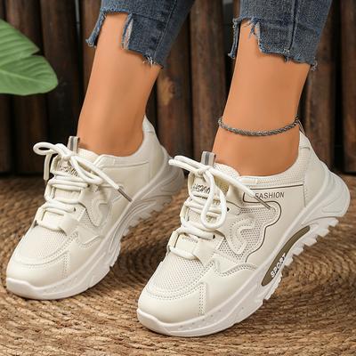 Женские дышащие сетчатые кроссовки с толстой мягкой подошвой, нескользящая повседневная обувь, летне-осенний комфорт, легкие кроссовки на платформе для ходьбы