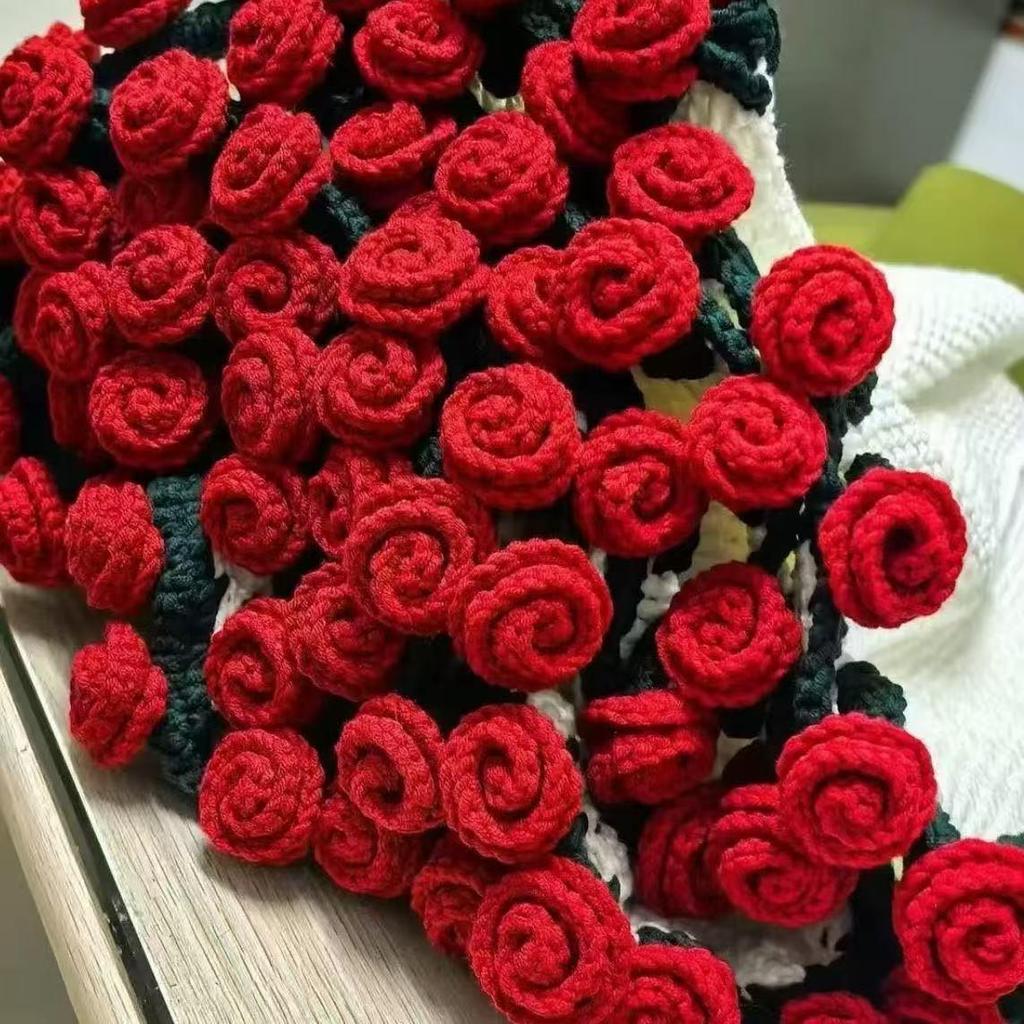 Набор для вязания ландышей, жасмина и роз ручной работы - креативный подарок «сделай сам» для создания букета или пледа