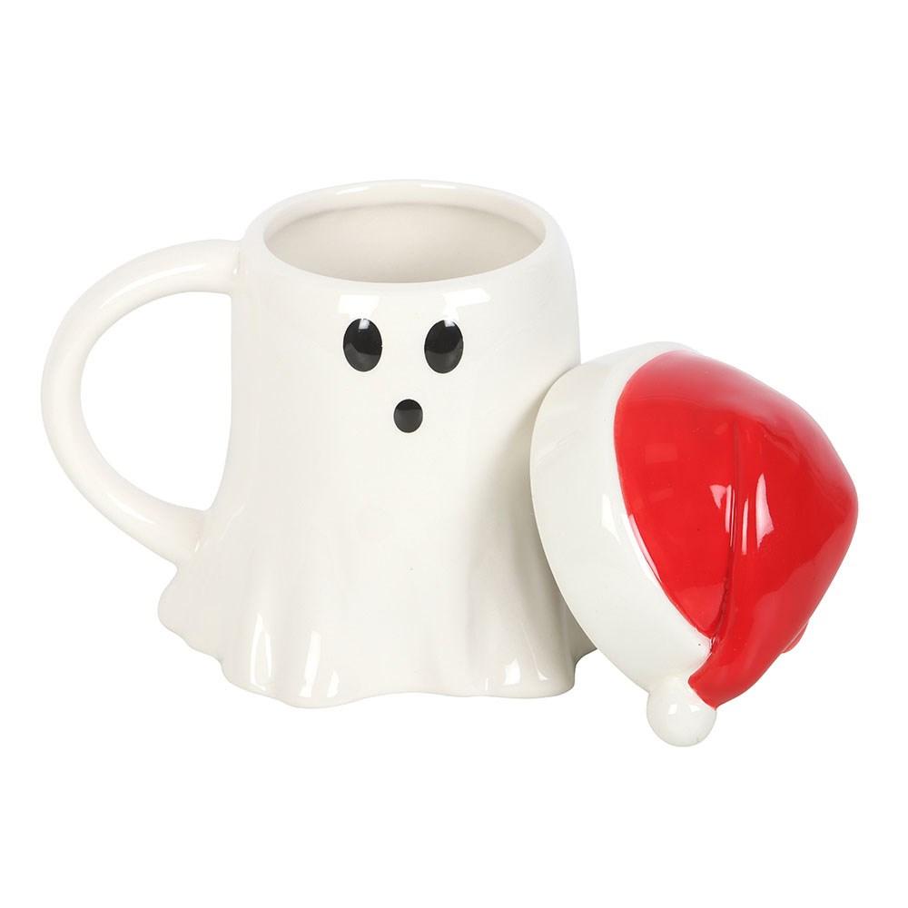Something Different Merry Creepmas Ghost With Santa Hat 500ml Mug
