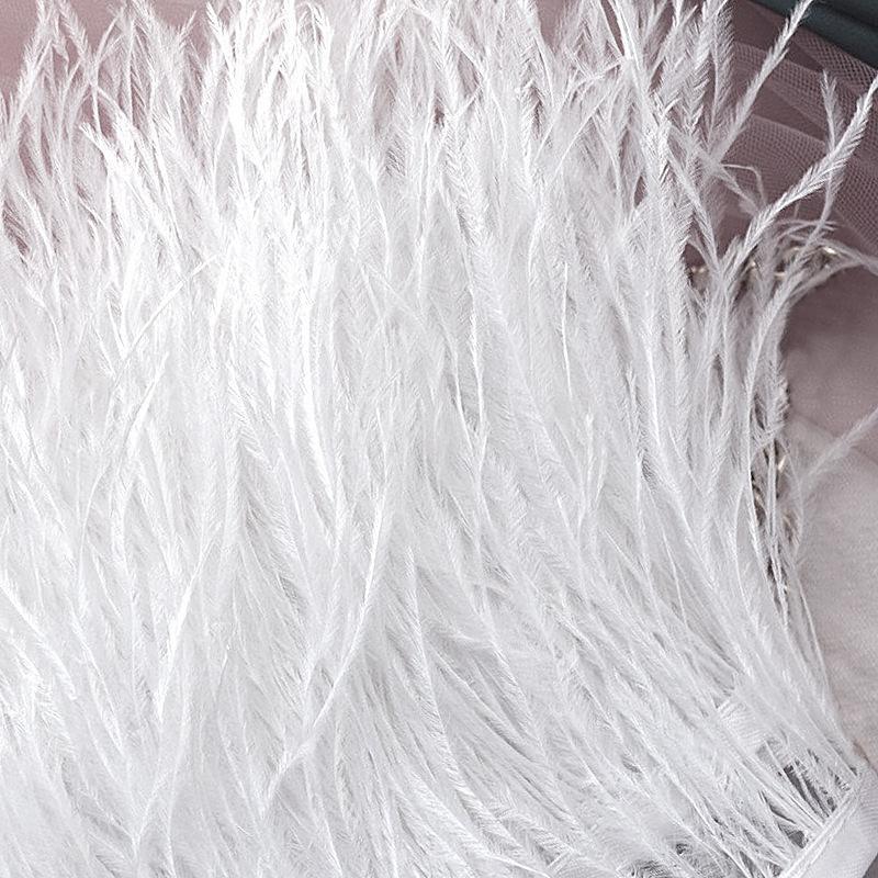 10-15Cm Ostrich Hair Cloth Strap Clothing Skirt Down Jacket Cuffs Diy Accessories Accessories Fur Collar Ostrich Feathers