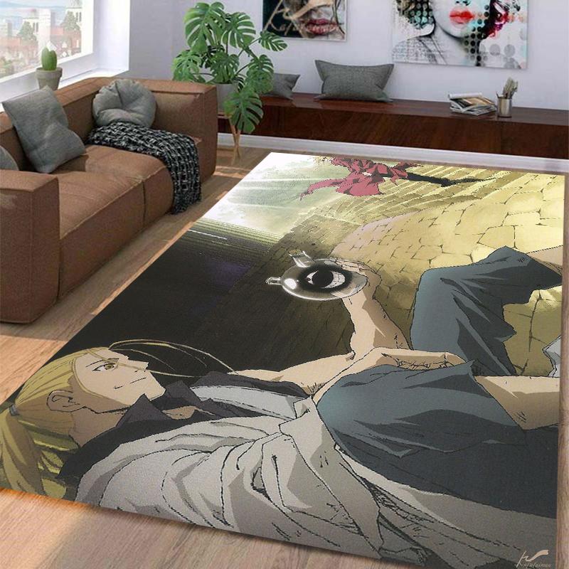 anime Fullmetal Alchemist Carpet multi-size Carpet for Living Room Bedroom Kid's Room Home Decor Area Rug Non-slip Mat Sofa Mat