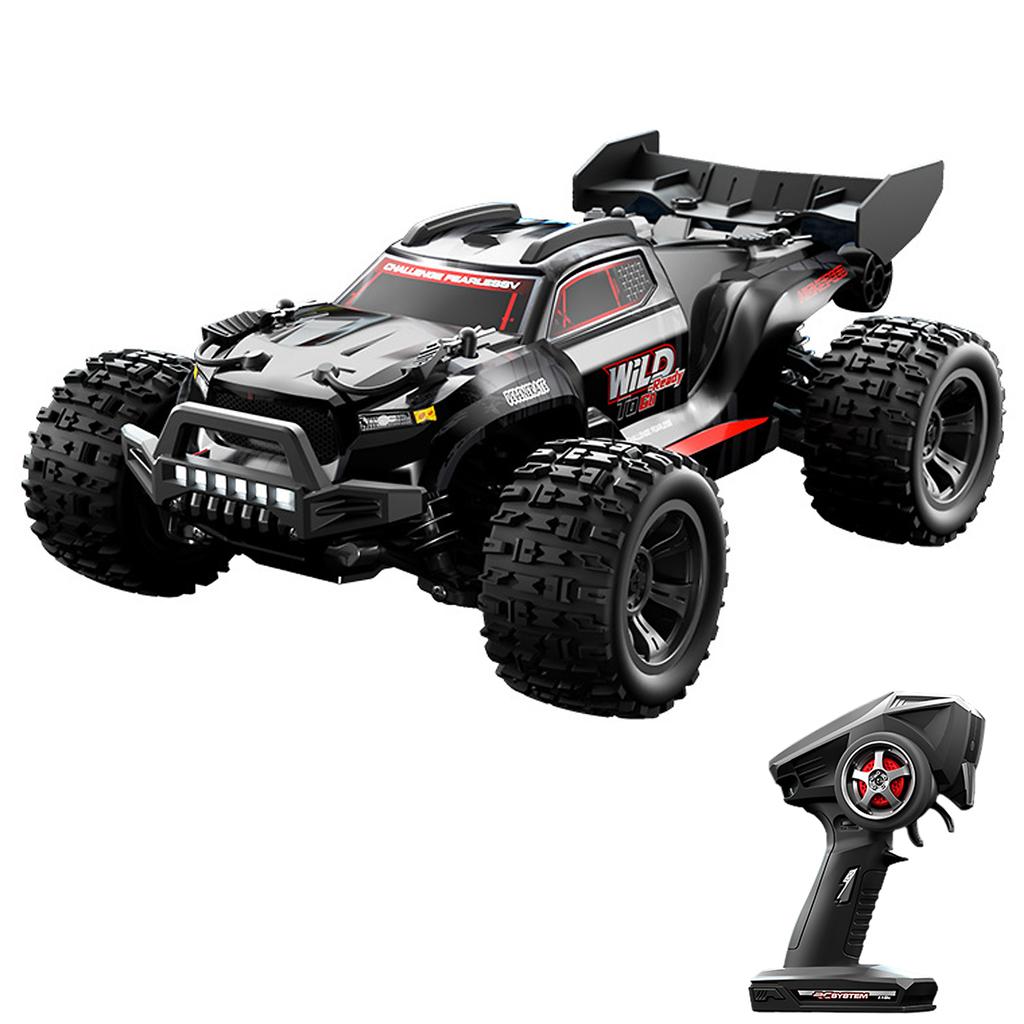 Remote Control Car, 1:18 Scale 28 KPH High Speed Off Road Vehicle with LED Headlights, 4WD All Terrain Electric Crawler