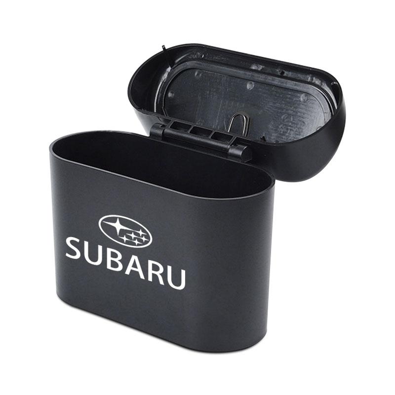 1Pcs Car Vehicle Case Storage Box Black ABS Square Pressing Trash Can for SUBARU WRX STI Forester Impreza Legacy Outback BRZ XV mdy6