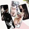 Черный чехол из ТПУ для Motorola Edge 20 Lite Pro 2021 S Moto E20 E30 E40 E7 4G G 5G Plus Sphynx Cat