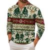 Men's Casual Collared Long-Sleeve Knit Base Layer Top