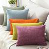 Solid Color Soft Case Linen Throw Pillow Home Cushion Cover Sofa