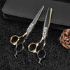 Черный и золотой парикмахерский салон Профессиональная стрижка Парикмахерские ножницы Плоские ножницы Ножницы для челки Тонкие ножницы Комбинированные Только для парикмахеров