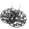 [J8171] - Black 'Butterflies' Designer Earrings