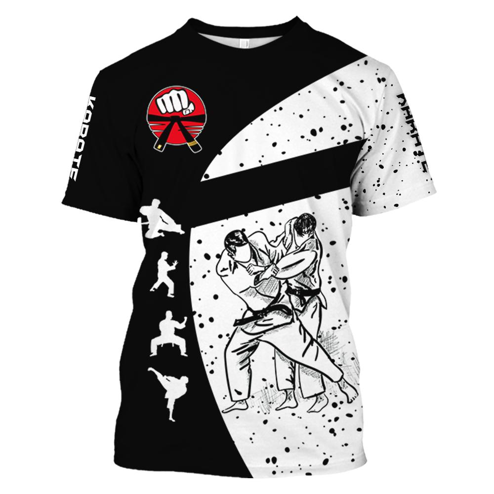 Japan Training T-shirt Men's 3d Karate Printed Tee Tops Oversized Short-sleeved High-quality Sportswear Men Quick-drying T Shirt