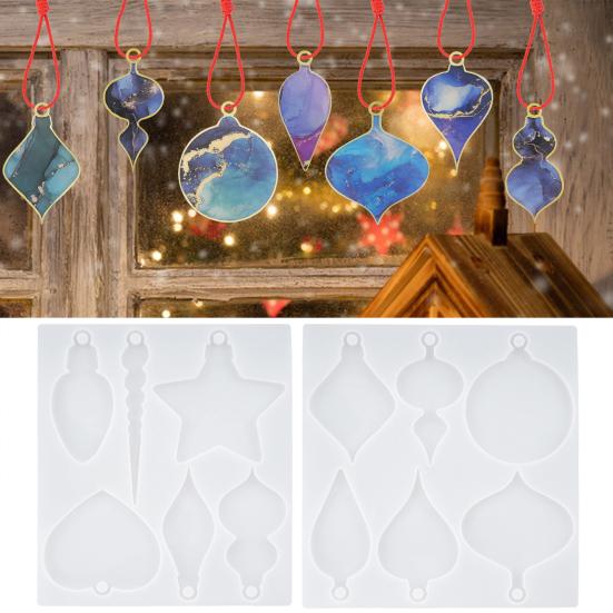 2 шт., рождественские формы из смолы, богатые узоры, недеформирующиеся, легко снимаются, создают потрясающие украшения, подарки, рождественские формы для подвесок, сделай сам, поделки из смолы
