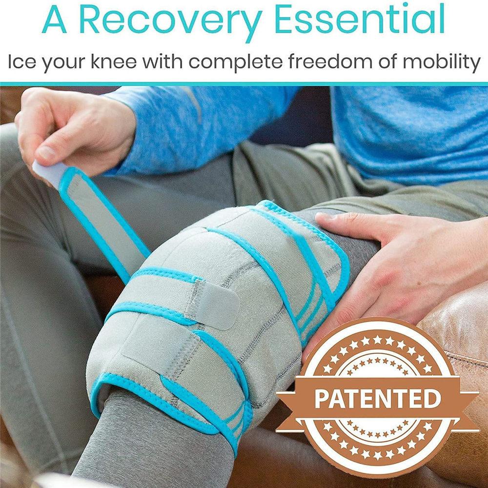 1 шт. многоразовый гелевый пакет со льдом для колена, горячая/холодная компрессионная терапия, обертывание для колена со льдом при травмах, для облегчения боли, после операции на колене, при растяжении, отеке