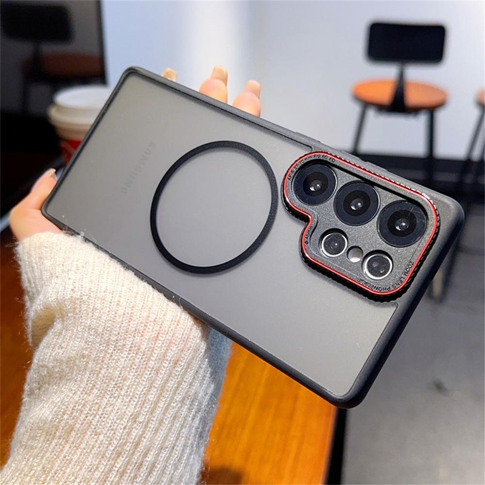 For Samsung Galaxy S25 Ultra Case Compatible with MagSafe TPU+PC Matte Phone Back Cover