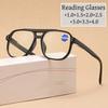 Square Oversized Reading Glasses for Women Men Ultra-light Far Sight Eyewear Fashion Prescription Eyeglasses Diopter 0 To +4.0