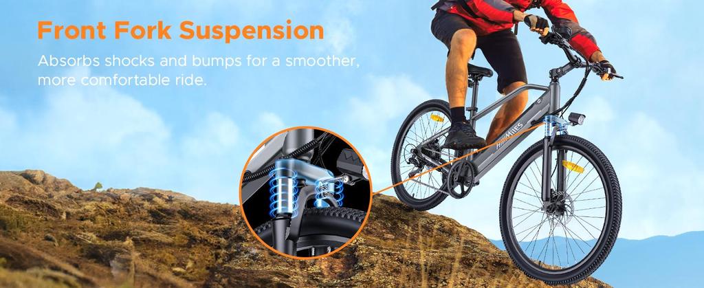 Городской электровелосипед ENGWE MileTrail 1 – Запас хода 120 км с датчиком крутящего момента, Тихий двигатель, Регулируемая конструкция, Гидравлические тормоза