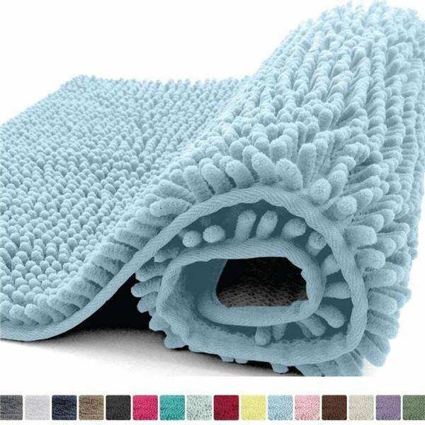 Домашний коврик для ванной, синель, водопоглощающий плюшевый коврик для ванной комнаты, коврик для входной двери, нескользящий коврик для туалета