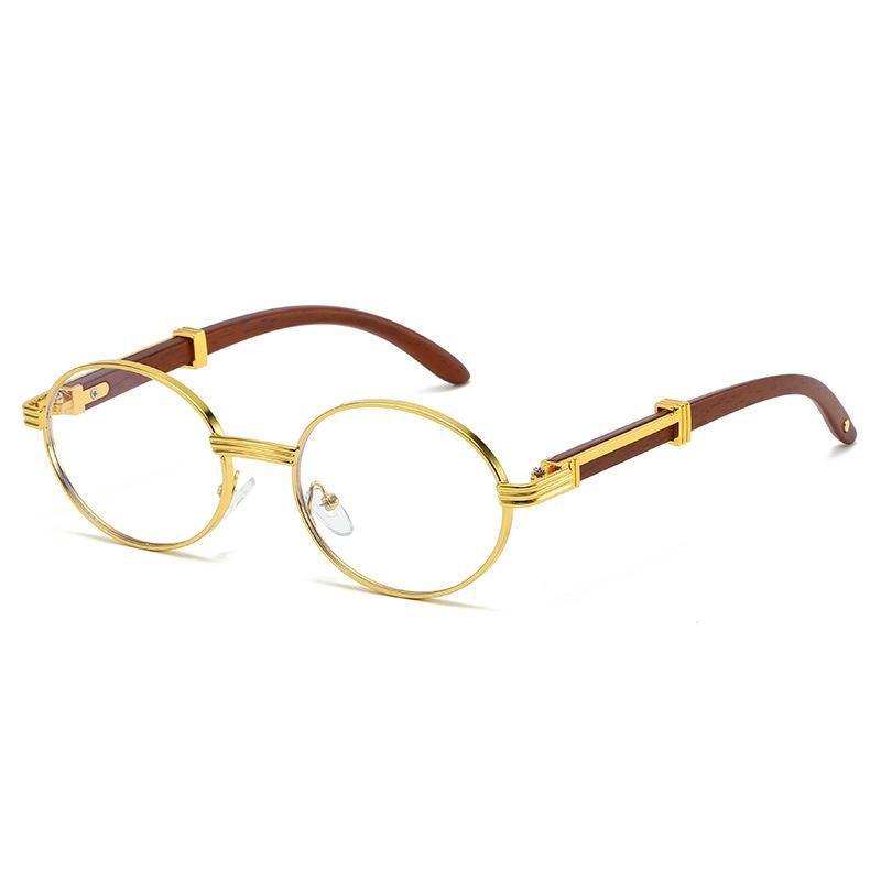 New European and American glasses, sunglasses, UV protection, oval metal frame fashion sunglasses, women's high-end big brands
