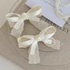 New Fashion Lace Bow Hair Clip White Bow Hair Accessories for Girl Children Sweet Lace Bow Kid Hairpins Headwear Clip Barrettes