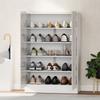 5-Tier Shoe Cabinet for 20 Pairs of Shoes, Adjustable Shelves, for Entryway, Hallway, Wood, White