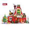 WOMA TOY C0276 Детский пластиковый рождественский снег Рождественская сцена дом строительный блок конструктор игрушка