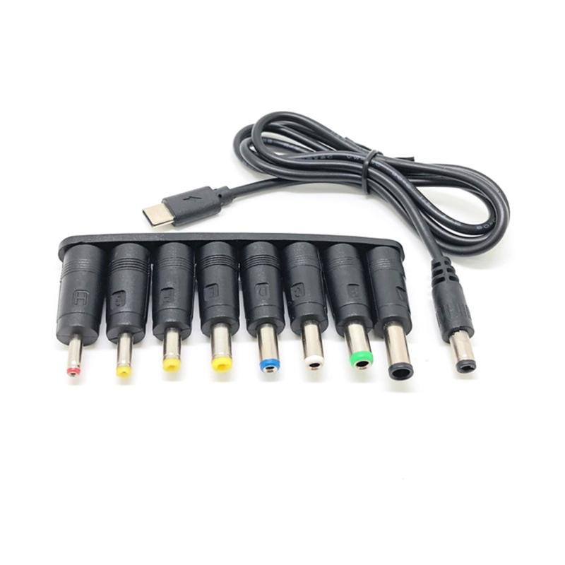 Кабель питания Type-C DC5V на 12V 9V, Провод-адаптер TypeC на DC-разъем, USB-линия повышения напряжения для роутера, 2.1x5.5 мм, 8 DC-адаптеров, Шнур