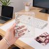 Transparent Sticker Book M5/A7 Tearable Stickers Binder Card Organizer Clear Sealing Sticker Organizer Binder Cover Star Pattern